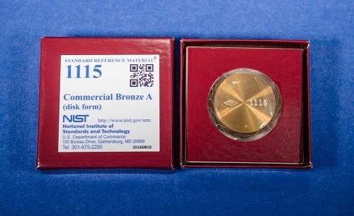 SRM 1115   光學(xué)發(fā)射和X射線光譜分析的商業(yè)青銅標準品