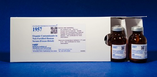 SRM 1957   非強(qiáng)化人血清中的有機(jī)污染物(凍干)標(biāo)準(zhǔn)品
