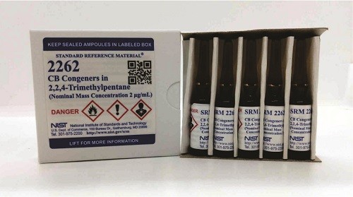 SRM 2262  2，2，4-三甲基戊烷中的氯化聯(lián)苯同系物標(biāo)準(zhǔn)品(標(biāo)稱質(zhì)量濃度為2μg/mL)
