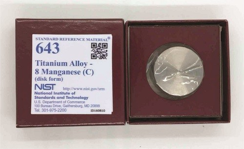 SRM 643 光譜鈦.鈦基標(biāo)準(zhǔn)鈦合金，8 Mn(C)標(biāo)準(zhǔn)品