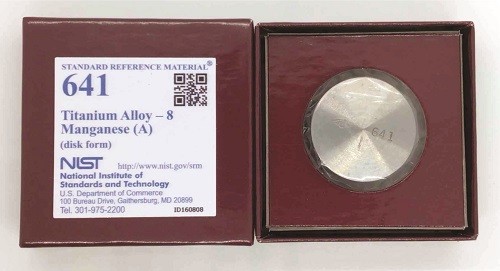 SRM 641  光譜鈦鈦基標(biāo)準(zhǔn)鈦合金，8 Mn(A)標(biāo)準(zhǔn)品