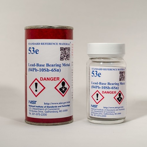 SRM 53e  鉛基軸承金屬(84Pb-10Sb-6Sn)標(biāo)準(zhǔn)品